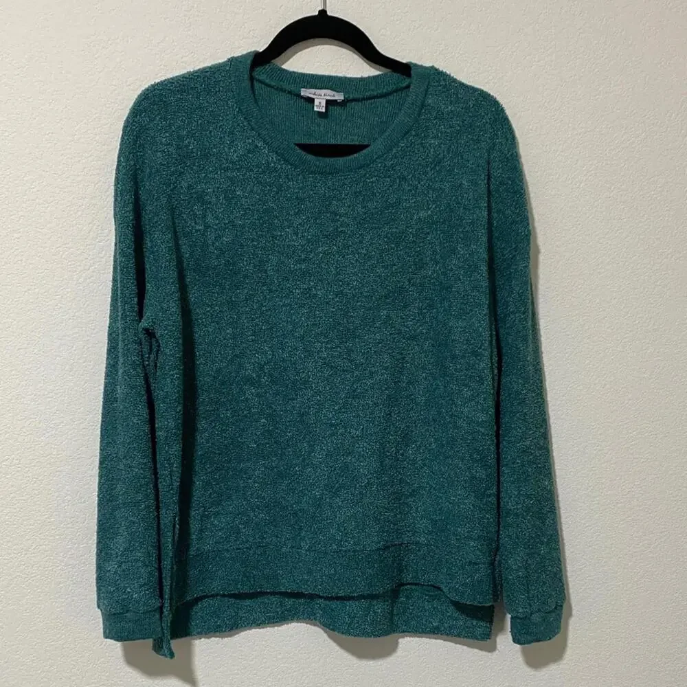 Pull Over Crew Neck Teal Long Sleeve Sweater Sweatshirt Small